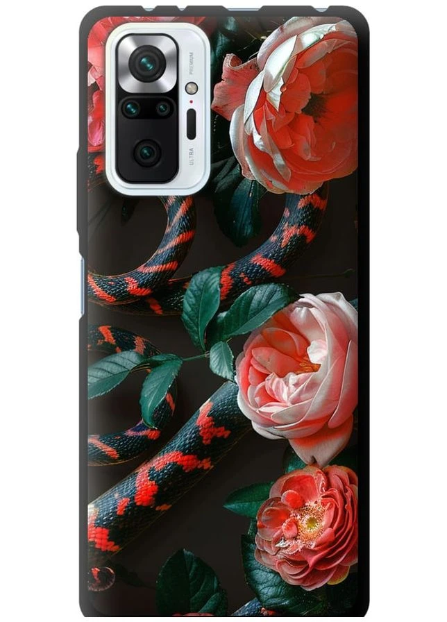 TPU черный чехол 'Floran Snake' для Endorphone Xiaomi Redmi Note 10 Pro (286766776)