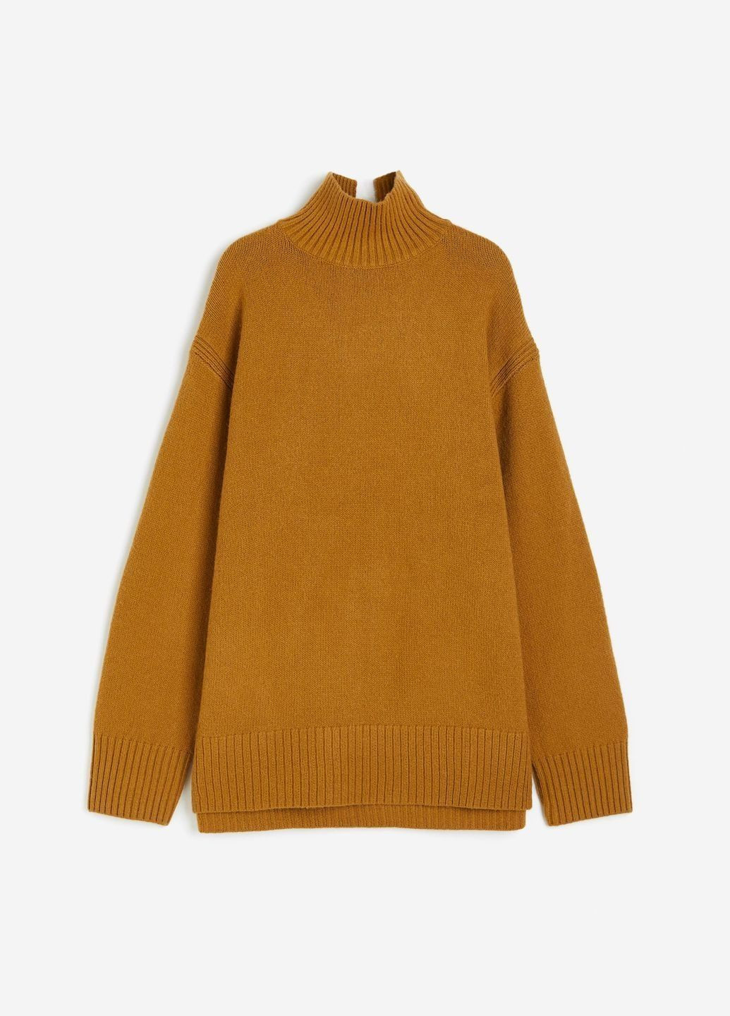 Гірчичний зимовий светр великого розміру H&M