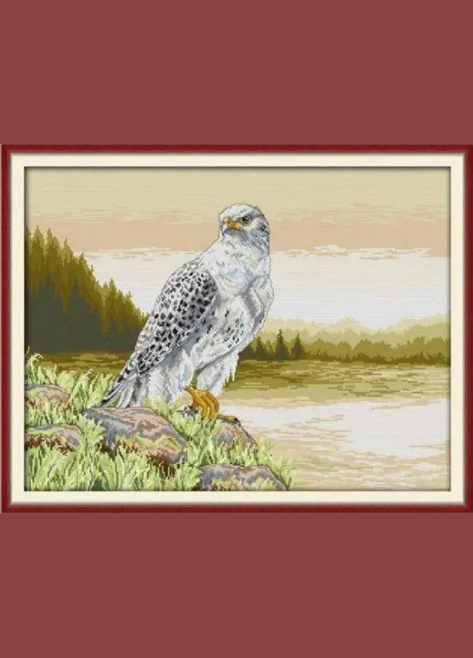 Набор для вышивания по нанесённой на канву схеме"Falcon".AIDA 14CT printed, 60*47 см Joy Sunday (313614536)