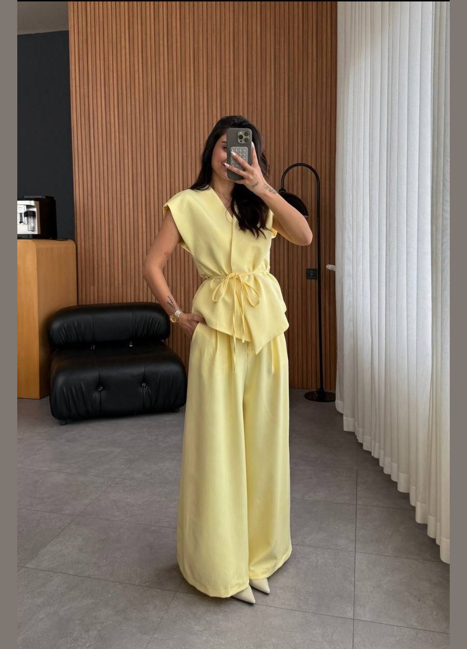 Стильний костюм з широкими брюками Fashion (340334805)