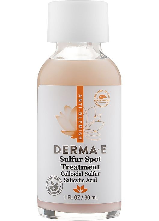 Точковий засіб від прищів з колоїдною сіркою й саліциловою кислотою Sulfur Spot Treatment 30ml (923132-6239) Derma E (368614750)