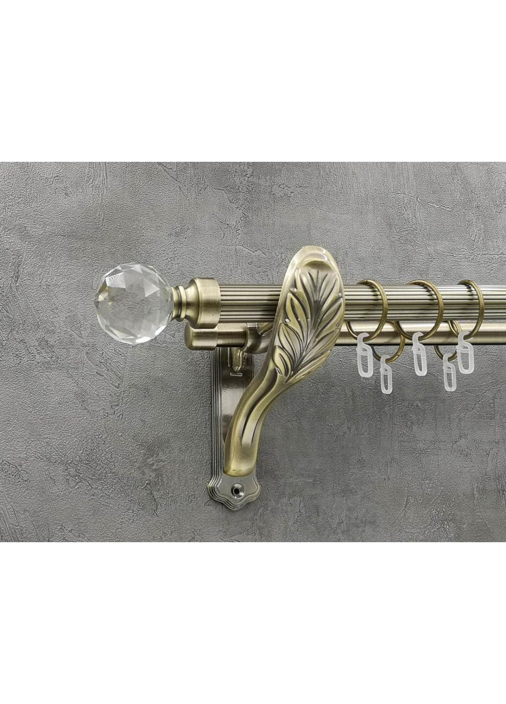 Карниз Люмиера рифленая штанга двойной ретро 25/19 мм 400 см Антик Quadrum (352782037)