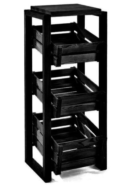 Стелаж для овочів і фруктів з дерева Порінда венге (ЯХТ-014012) No Brand (327848352)