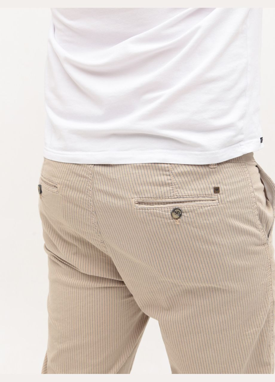 Шорти чоловічі бежеві в смужку Wise Пряма (327371168)