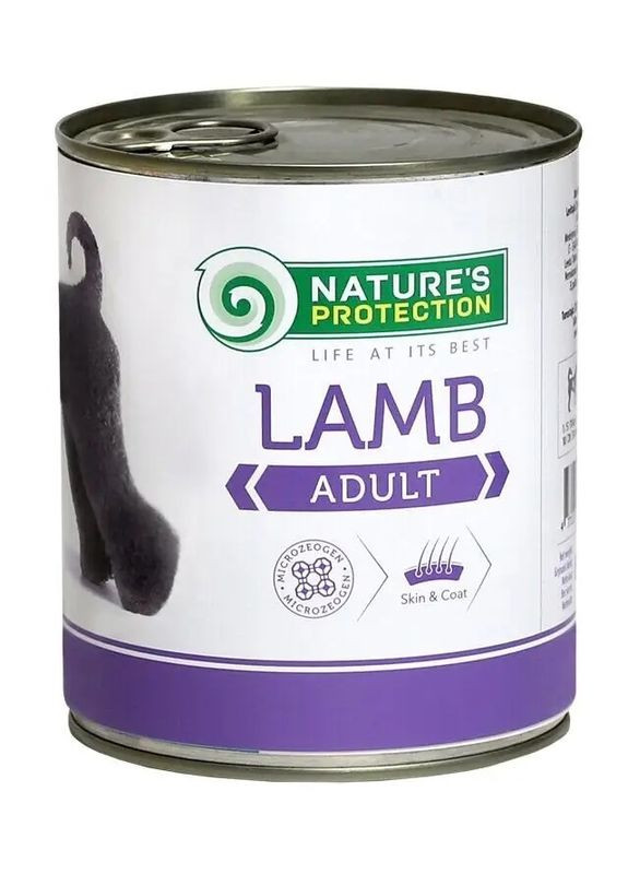 Вологий корм для собак Adult Lamb з ягням 400 г (4771317246288) Nature's Protection (316629971)