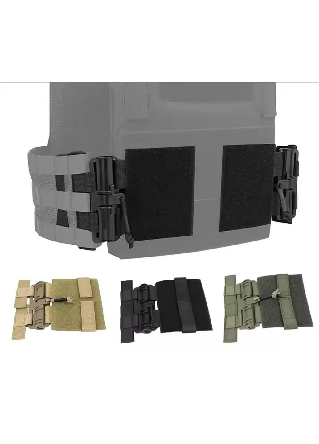 Камербанд швидкого скидання одинарна пряжка Molle із застібкою 2 шт. (олива) No Brand (370269227)