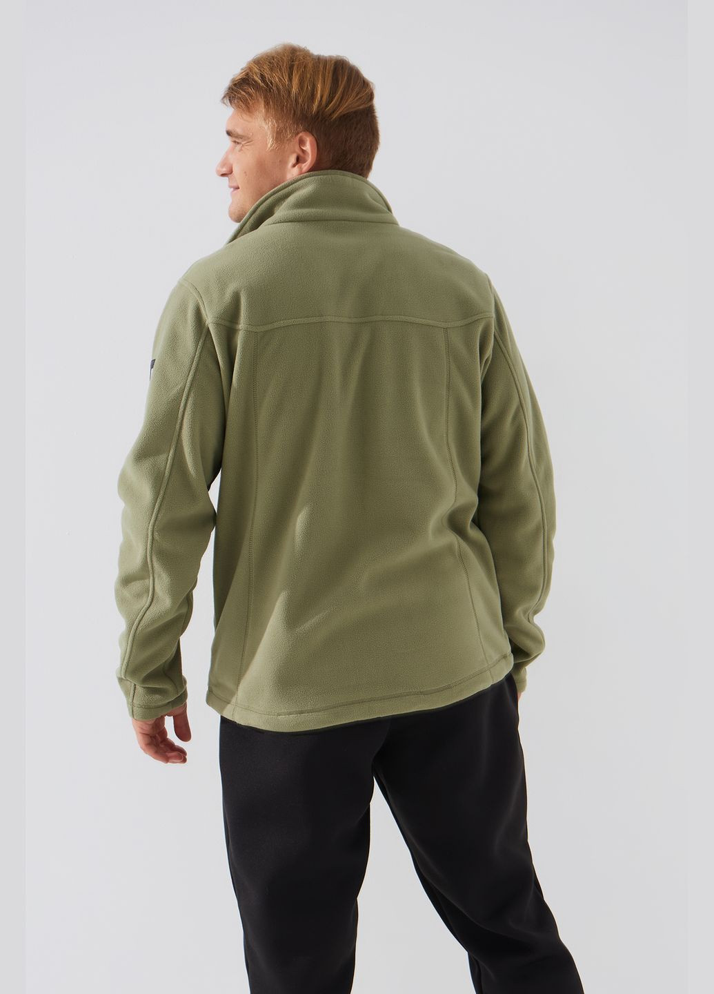 Кофта флісова однотонна чоловіча MB13106-6065 Зелений High (316002268)