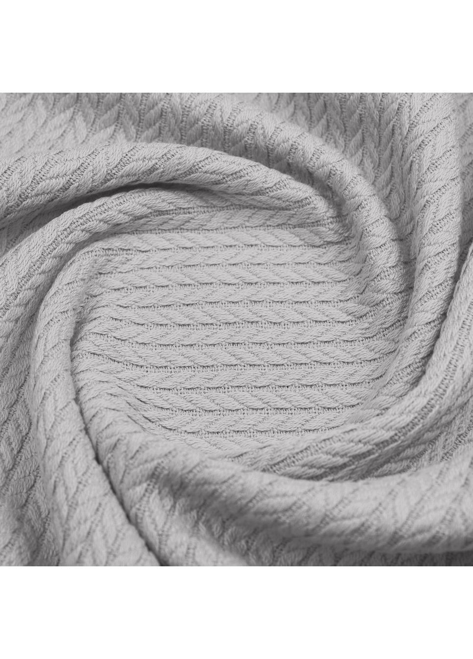 Плед-покрывало косичка 200х220 см Shadow Knitted Braid Графитовый Cosas (369668632)