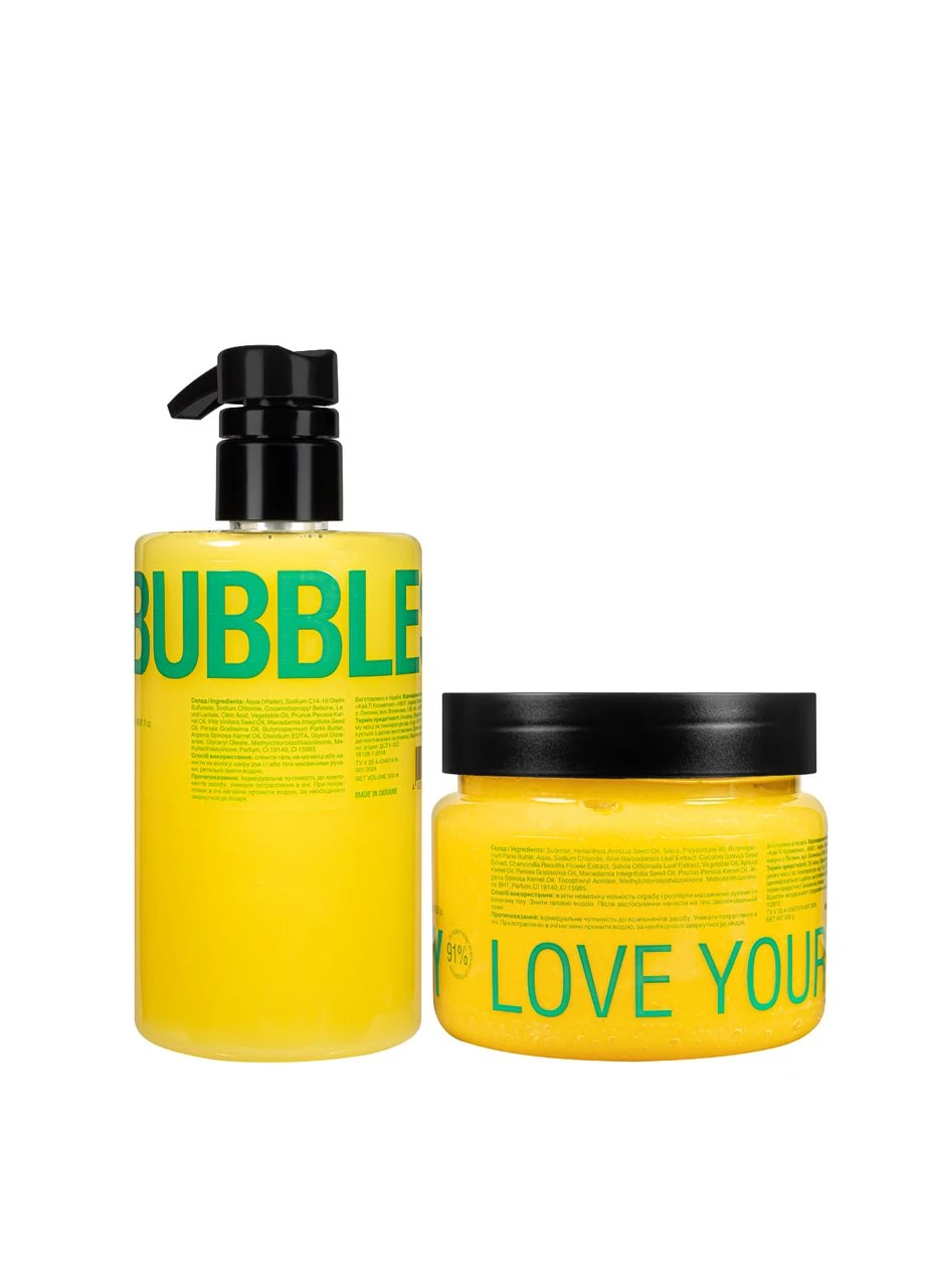 Набор по уходу за телом гель для душа Jelly Bubbles Mango King, скраб Sugar Baby Mango King Mr. Scrubber (335870861)