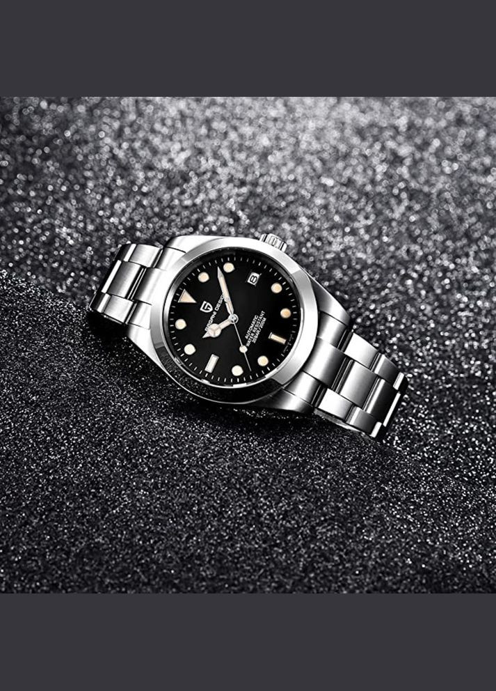 PD-1716 Silver-Black механический с автоподзаводом сasual, классический Pagani Design (342323366)