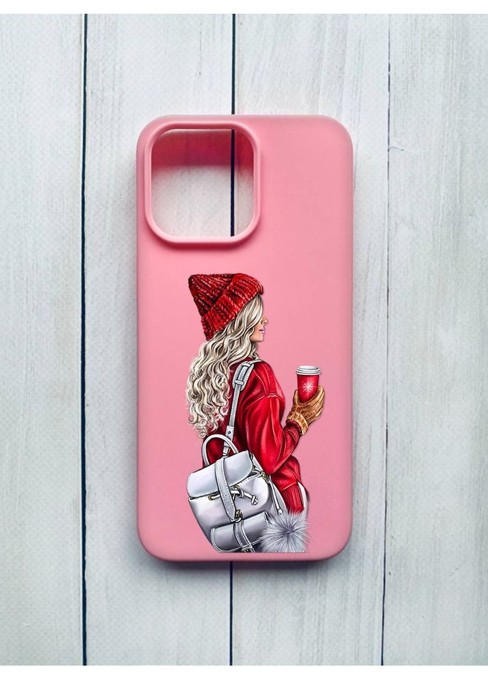 Матовый чехол на iPhone 15 Pro Max Девушка с рюкзаком (принт 9) Creative (355394515)