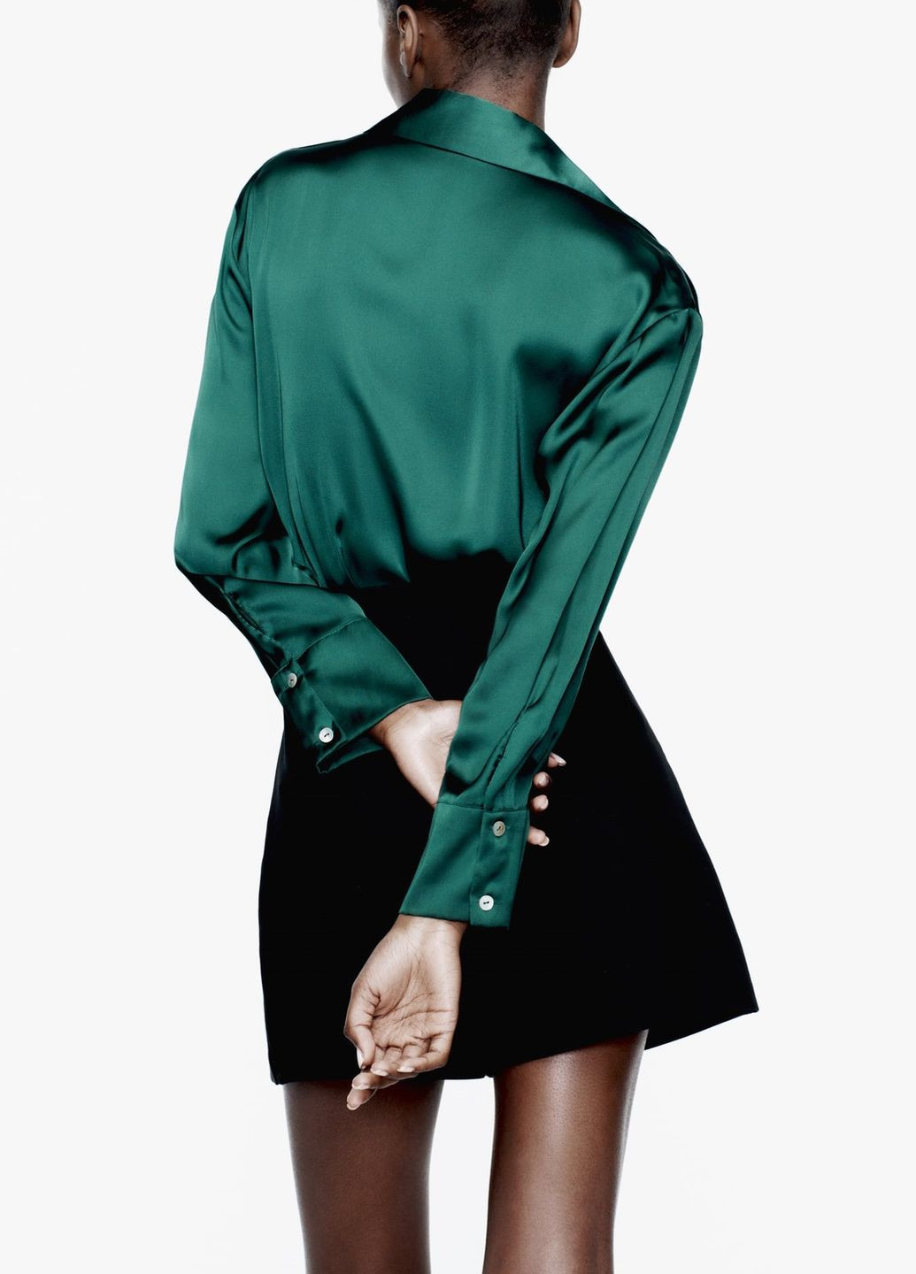 Зеленая кэжуал рубашка с рисунком Zara