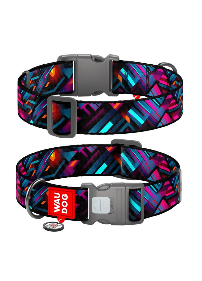 Ошейник для собак нейлоновый Nylon с QR паспортом, XXL, Ш 35 мм, Длин 46-70 см WAUDOG (322642477)