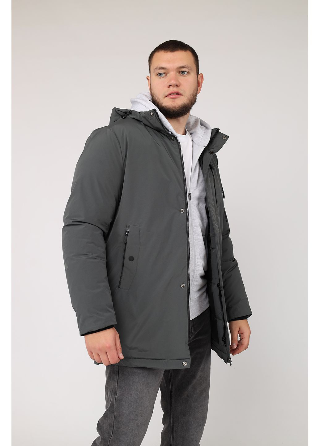 Темно-серая зимняя куртка мужская цвет темно-серый cb-00285103 Yuki