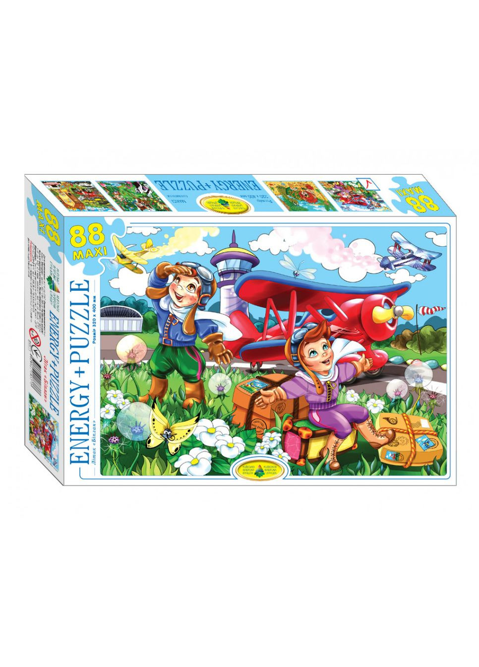 Дитячі Пазли "Літак Біплан" Енергія Плюс 83378 ЕГ-11 88 елементів Энергия Плюс (301789994)