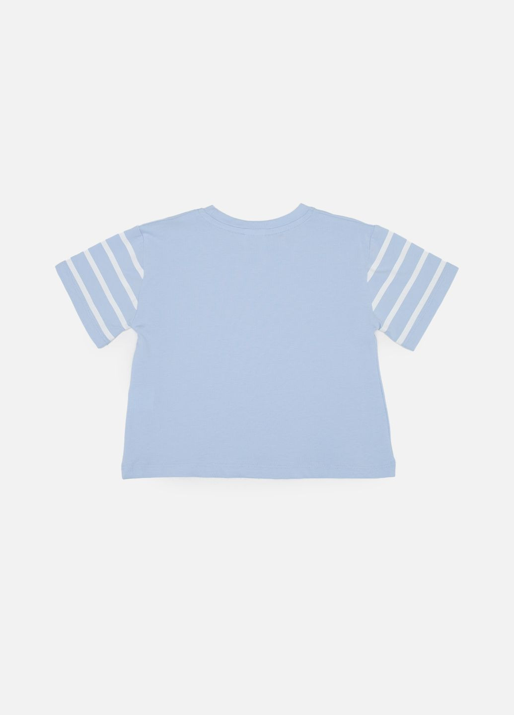Блакитна літня футболка з коротким рукавом для дівчинки колір блакитний цб-00242449 Miss Feriha