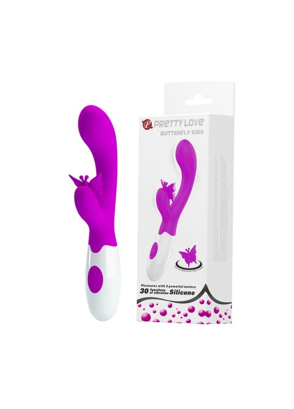 Вібратор - Pretty Love Butterfly Kiss Vibrator Purple LyBaile (397293691)