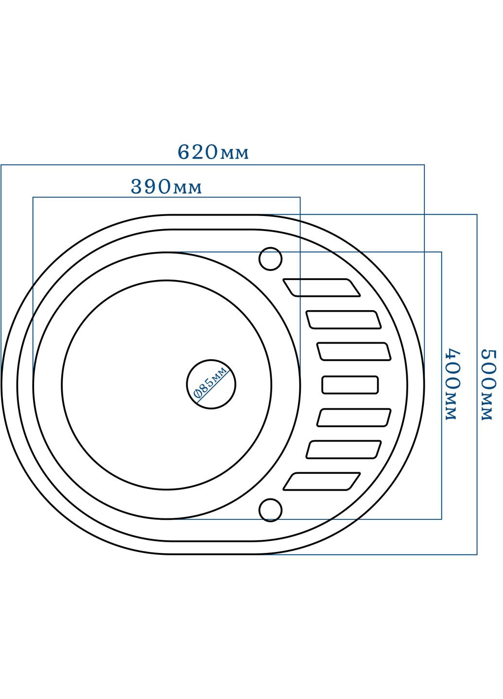 Кухонная мойка Elegancia 62 Seda (602) Romzha (314834341)