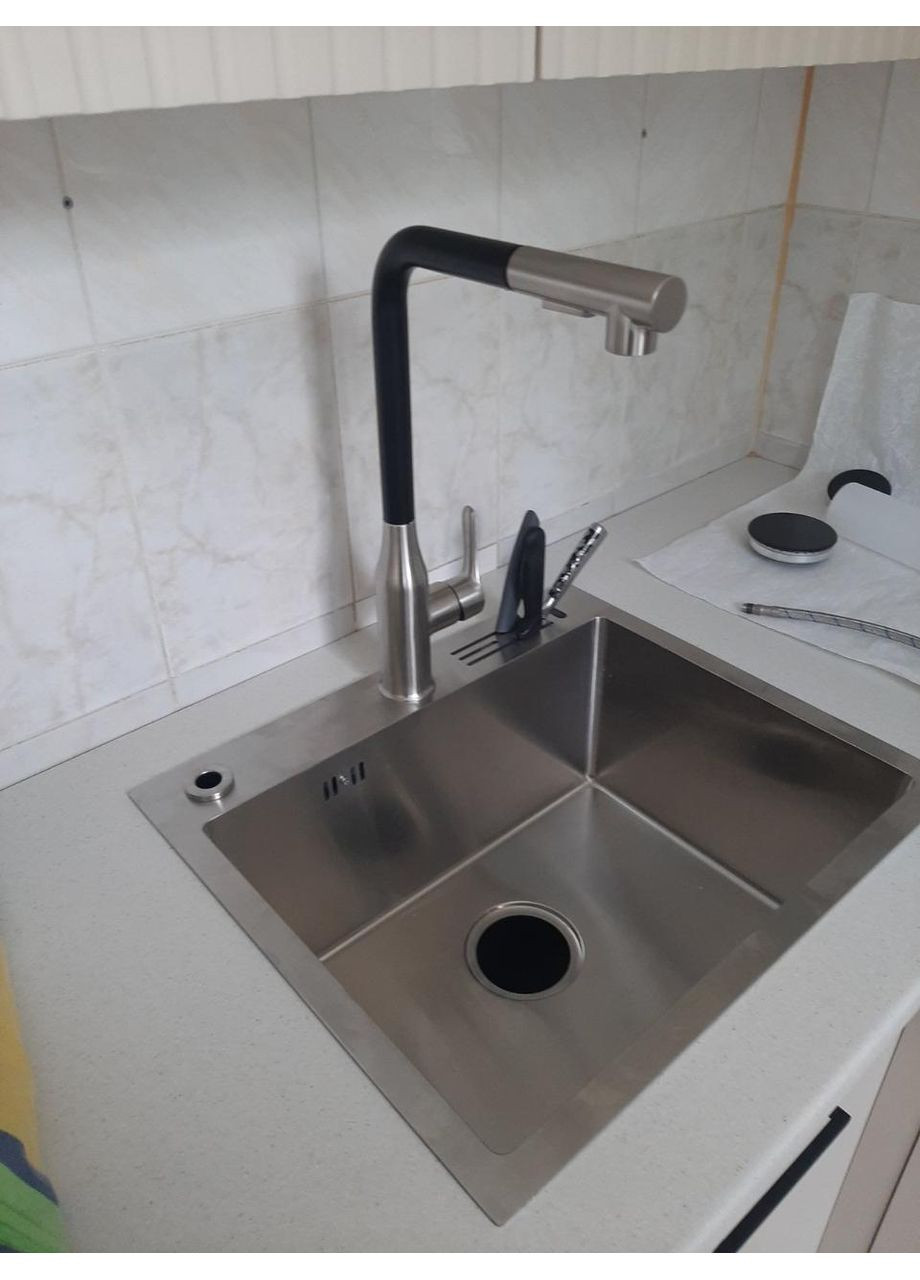 Накладна мийка для кухні з нержавійки 45 см NS-5245 Nett (353495580)