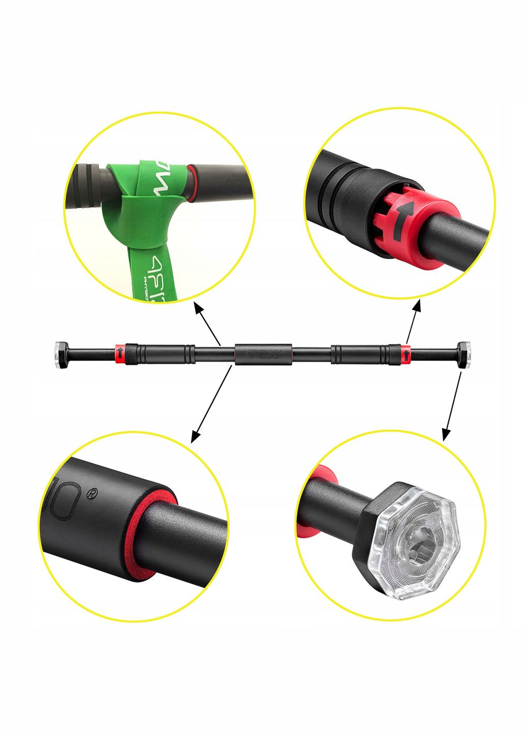 Турник раздвижной 66-100 см 4FJ0097 4FIZJO (322062732)