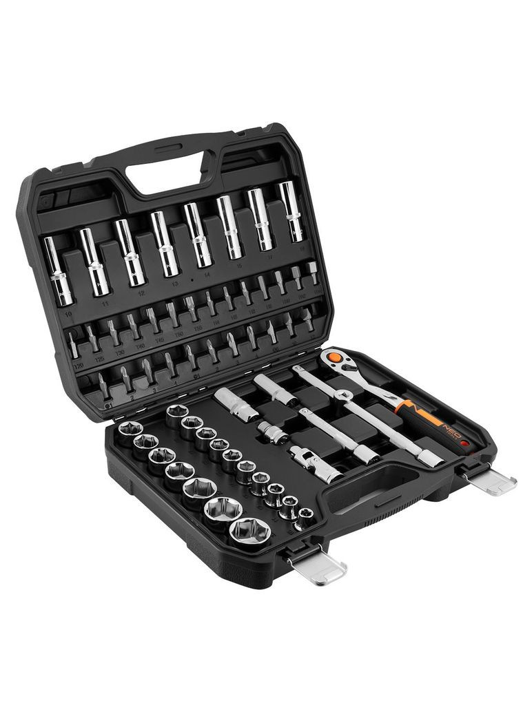 Набор инструментов (1/2", 58 предметов) торцевые головки с трещоткой (23940) Neo Tools (295037805)