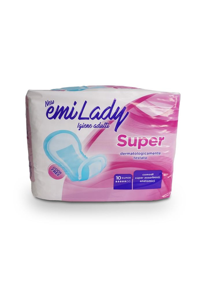 Жіночі урологічні прокладки Emi Lady Super / Складені 5 крапель / 10 шт Cardificio Italiano (305665588)