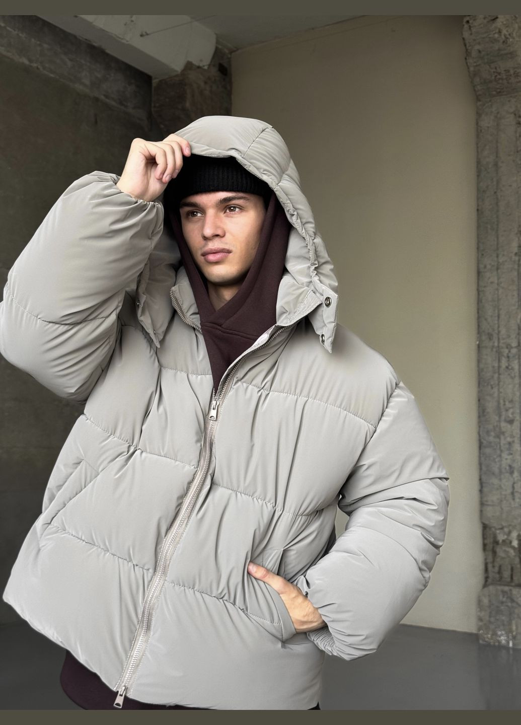 Базовый короткий пуховик оверсайз Vakko (306940893)