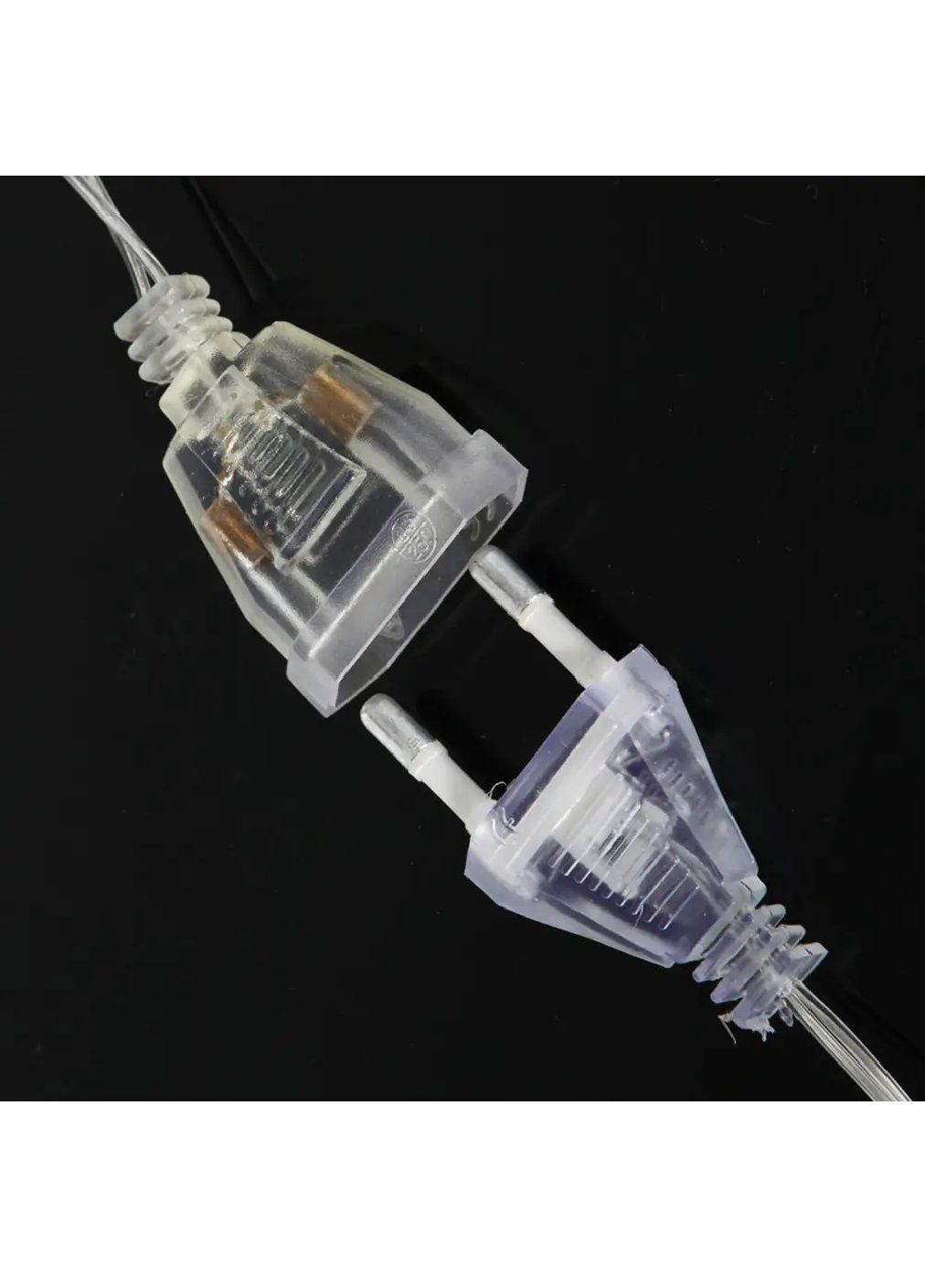 Гірлянда штора зоряний дощ світлодіодна з роботою від мережі з'єднанням гірлянд 3х0,9 м 60 лампочок (481985-Prob) Тепла біла Unbranded (369414194)