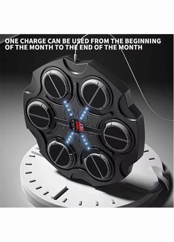 Настенный боксерский тренажер 6 в 1 с перчатками и Bluetooth музыкой No Brand (316630653)