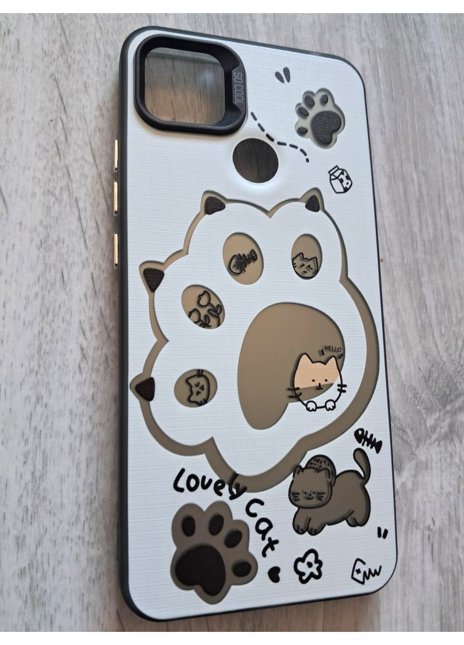 Чохол на Redmi 9С силіконові борти акриловий бампер з котячою лапкою Xiaomi (360896904)