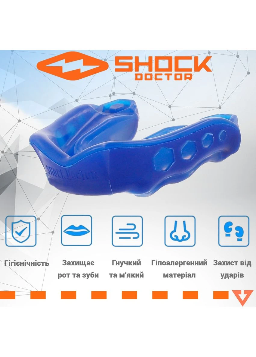 Оригинал! Капа Gel Max взрослая (возраст 11+) Blue (art. 6150-BLU-AD) Shock Doctor (398845578)