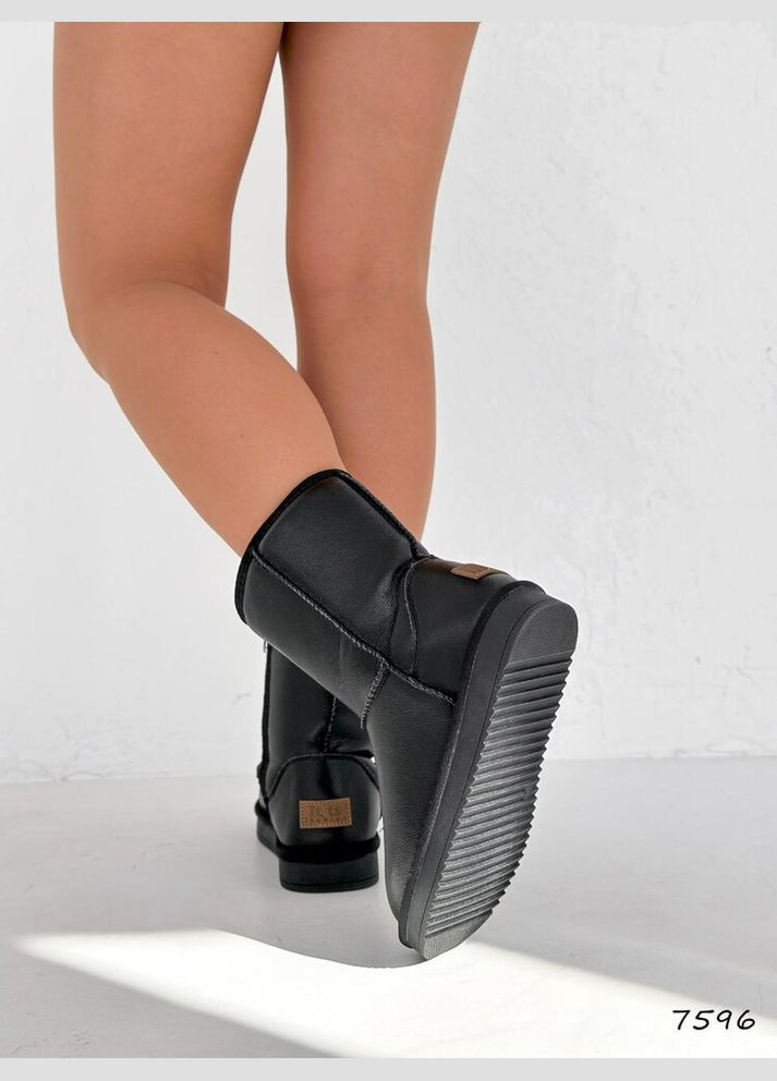 Кожаные угги с замком, зимние сапожки, зимние сапоги ITTS (302388757)