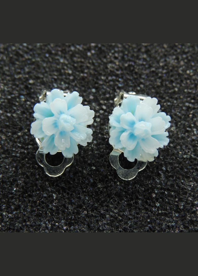 Кліпси сережки дитячі для вух без пробивання вуха сережки у вигляді квітки "Еклерчик" Liresmina Jewelry (289717522)