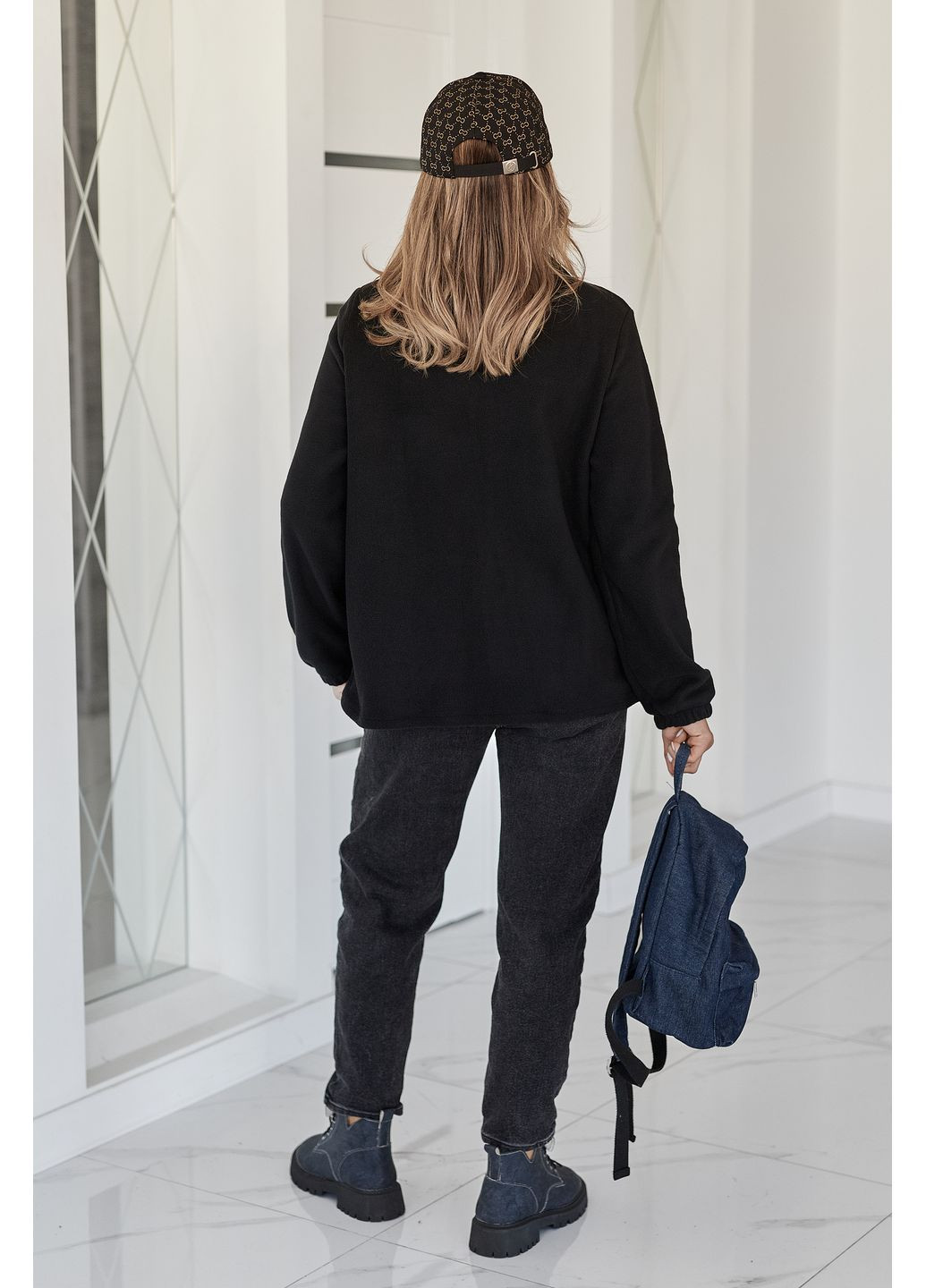 Жіноча тепла флісова кофта на блискавці без капюшона, розмір GF4179 No Brand (369723425)