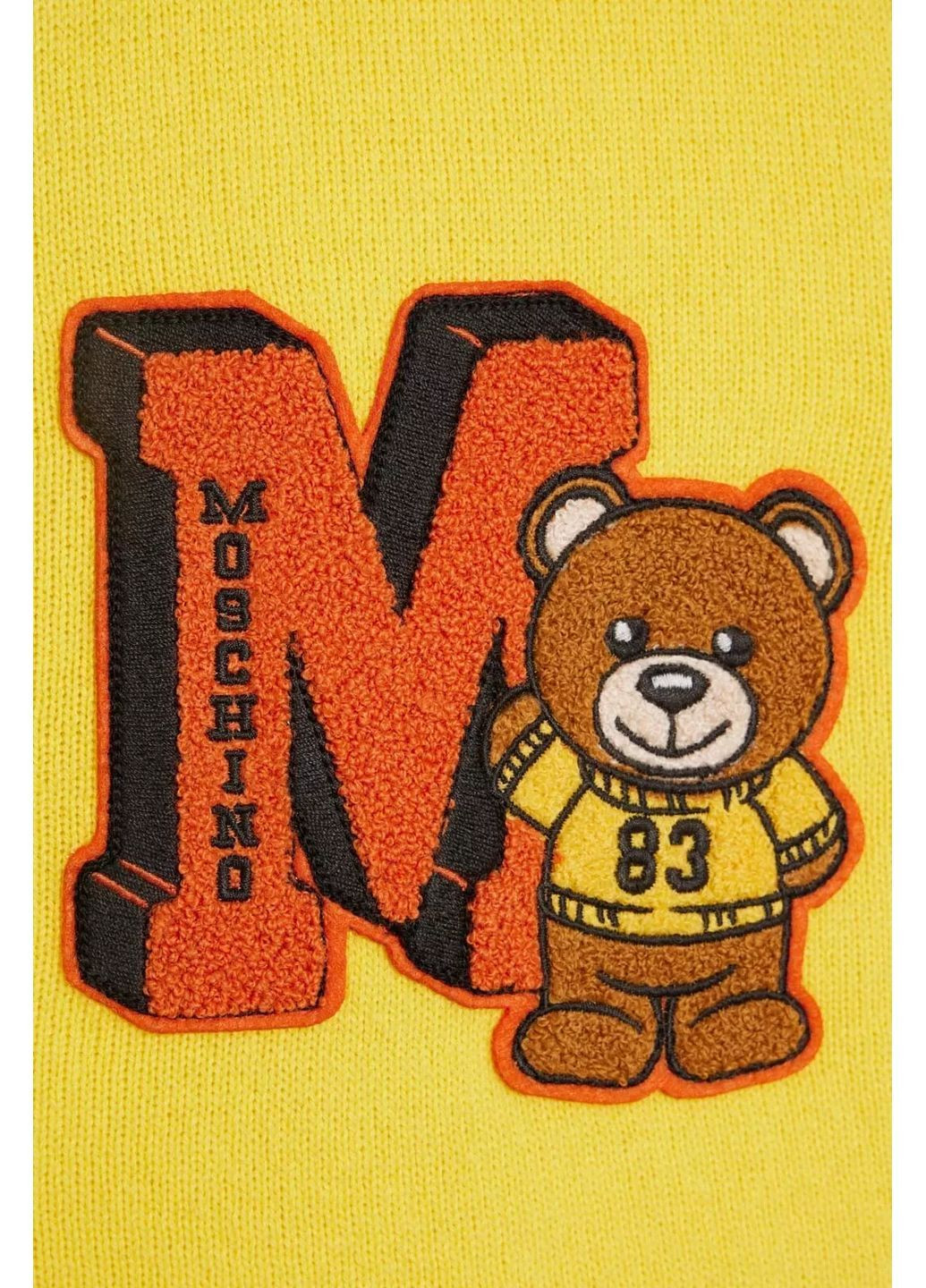 Синьо-жовтий демісезонний стильний джемпер Moschino Couture кашеміровий джемпер