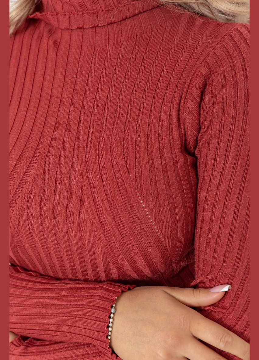 Гольф жіночий однотонний, колір темно-кораловий, 204R048 Ager (292131032)