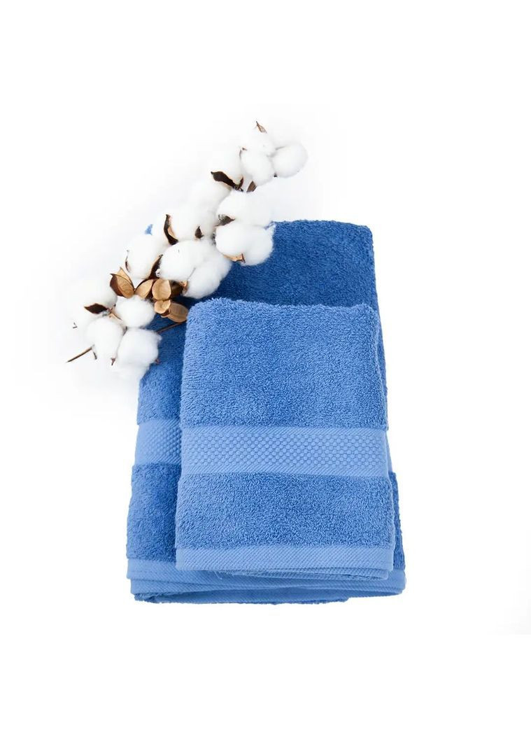 Бавовняний рушник для тіла 70*140 см, 470 г/м2 Honey Блакитний (2531070140) ТЕП однотонний блакитний