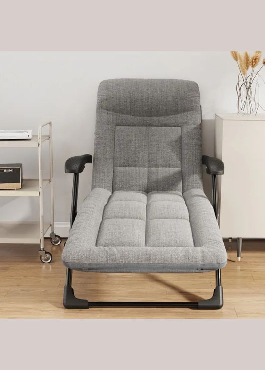 Раскладное кресло кровать с подушкой Серое (FCBS08) LEOBRO (316391102)