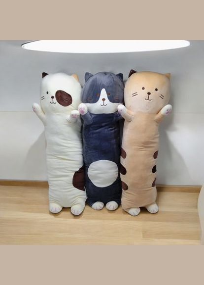 Мягкая игрушка-обнимашка "Кот Батон", 90 см (серый) MIC (372821034)