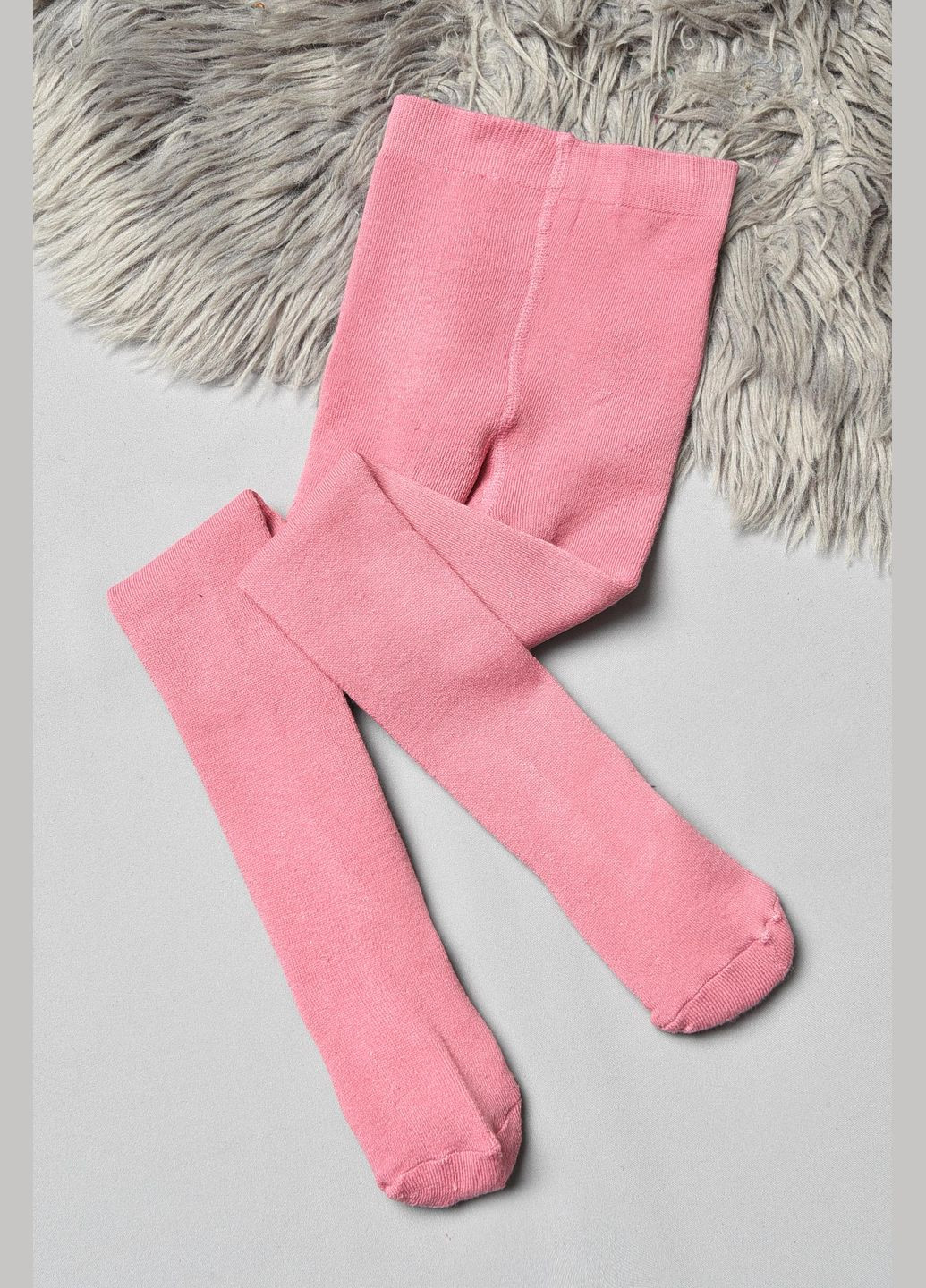Колготи дитячі махрові для дівчинки однотонні рожевого кольору Let's Shop (306426700)
