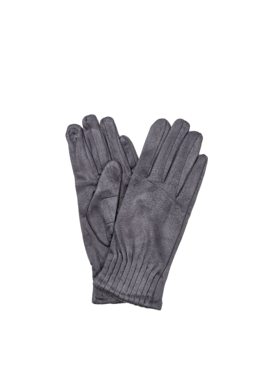 Рукавички Smart Touch жіночі екозамш сірі КІАНА LuckyLOOK 924-895 (362416051)