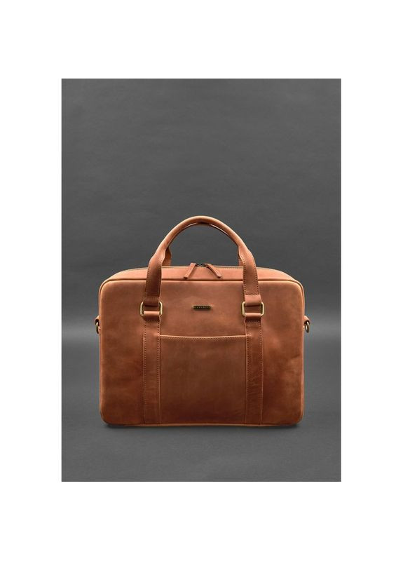 Сумка мужская кожаная через плечо для ноутбука и документов светло-коричневый Crazy horse BlankNote (302007816)