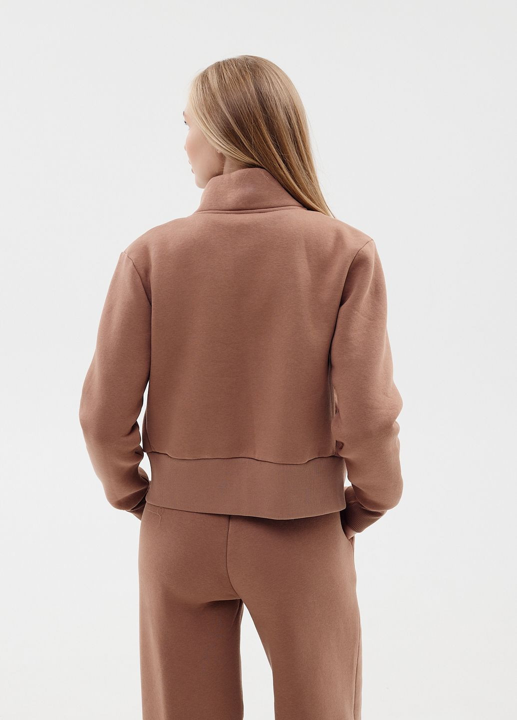 Женский спортивный костюм на флисе короткая кофта с горловиной GreateWom Kindamor GreateWom 2025-2026 (362304979)