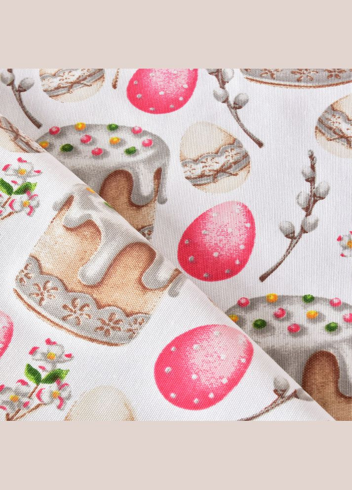 Скатертина 170х260 см – бавовняна скатертина з водовідштовхувальним покриттям, великодній принт святкова IDEIA (334726441)