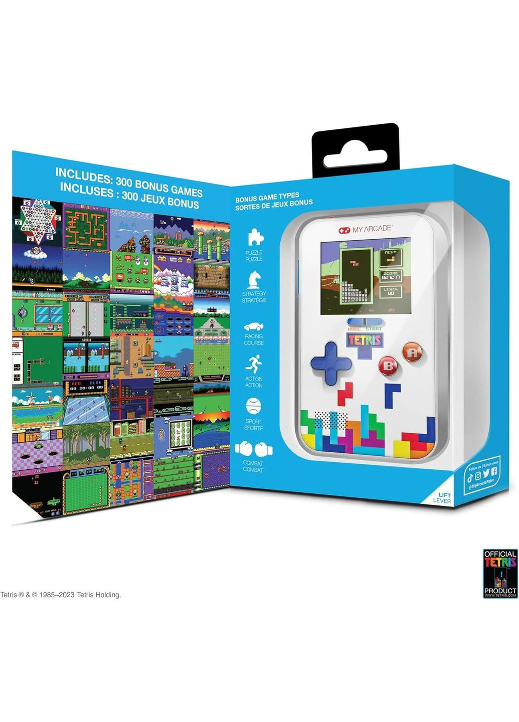 Портативная игровая консоль My Arcode Gaming Tetris Classique (+300 бонусных игр) White My Arcade (365720852)