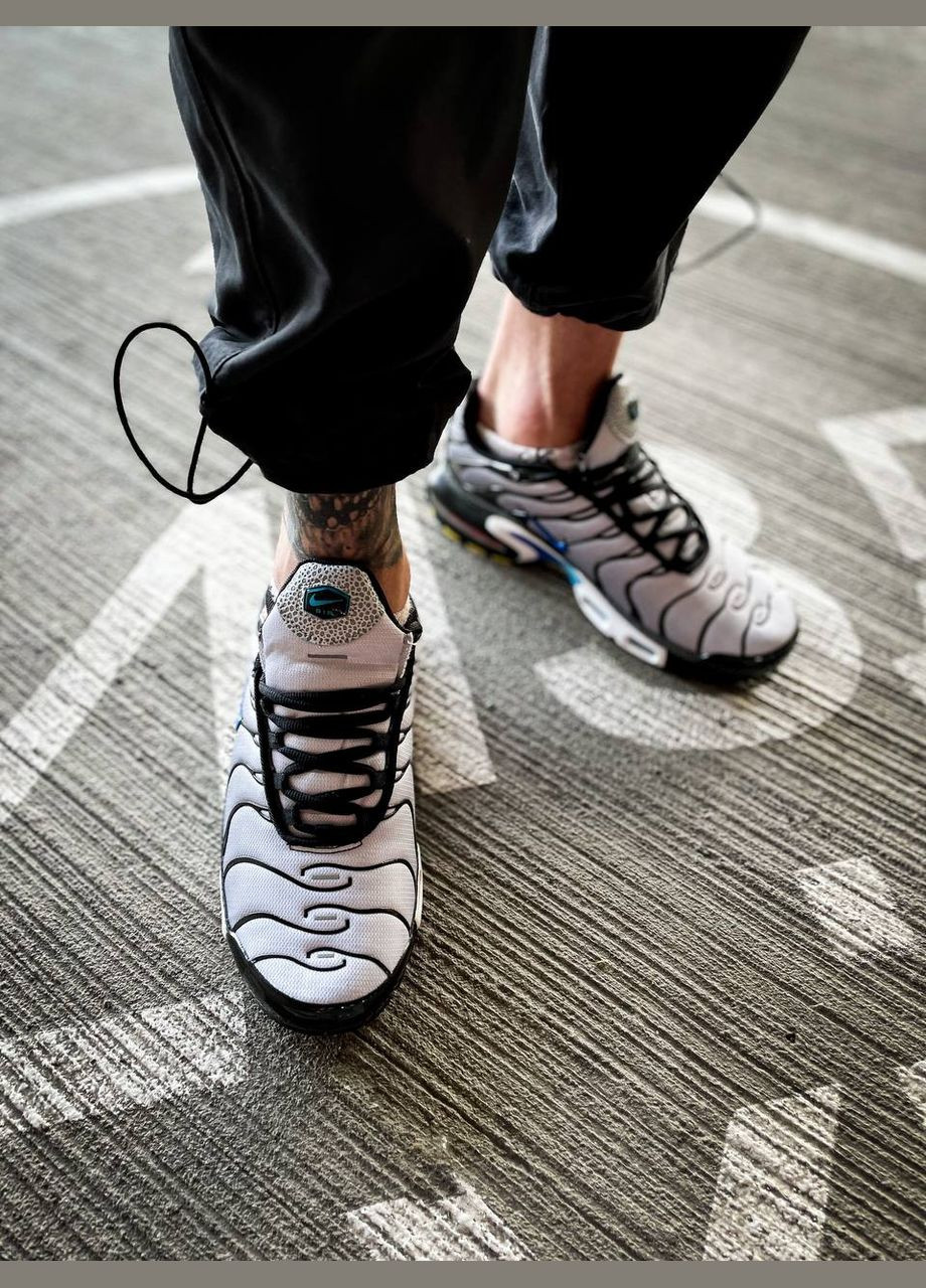 Серые всесезонные кроссовки мужские nike air max tn plus gray blue black | найк аир макс тн серые синие черные No Brand
