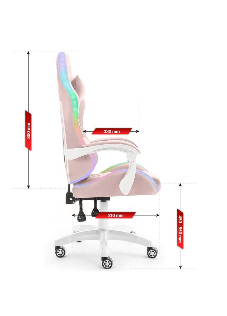 Комп'ютерне крісло Chair HC- 1000 Pink (тканина) No Brand (347311569)