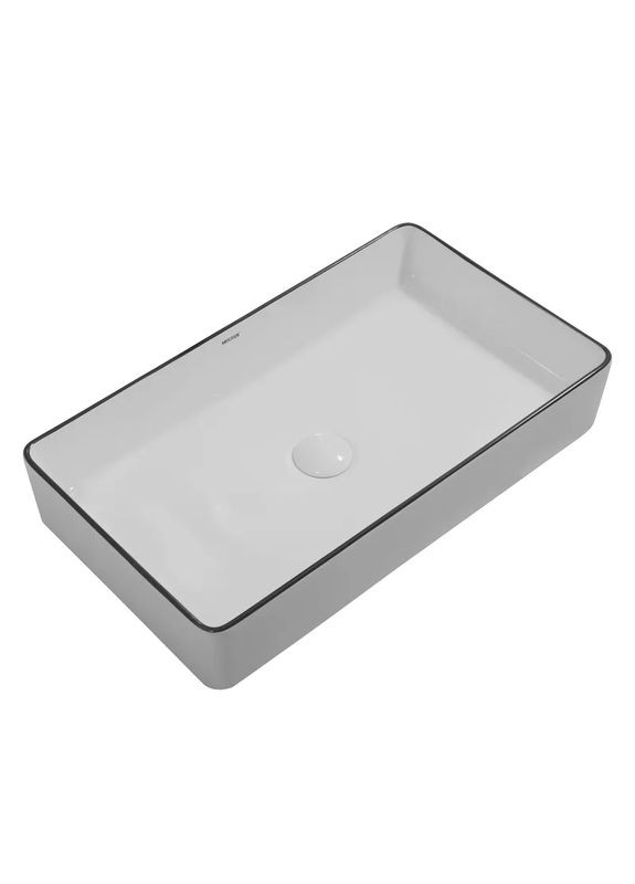 Раковина накладная QUADRO-0107 EDGE BLACK 600х340х110mm (MP6521) Mixxus (384191855)