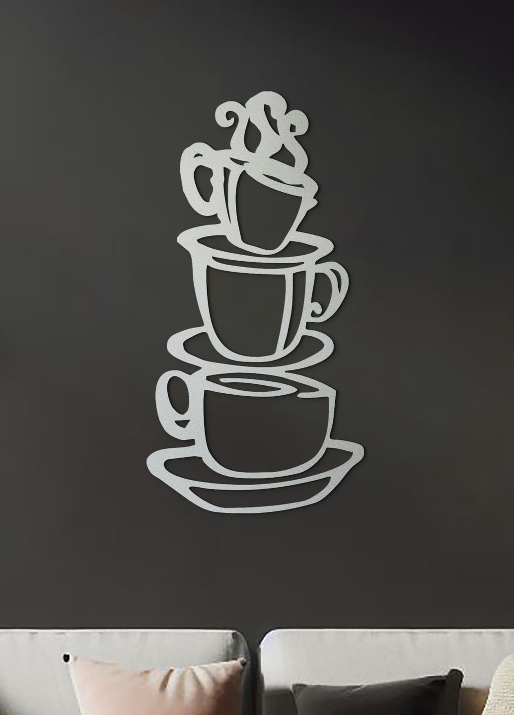 Современная картина на кухню, декоративное панно из дерева "Хороший кофе", стиль минимализм 30х15 см Woodyard (291842970)