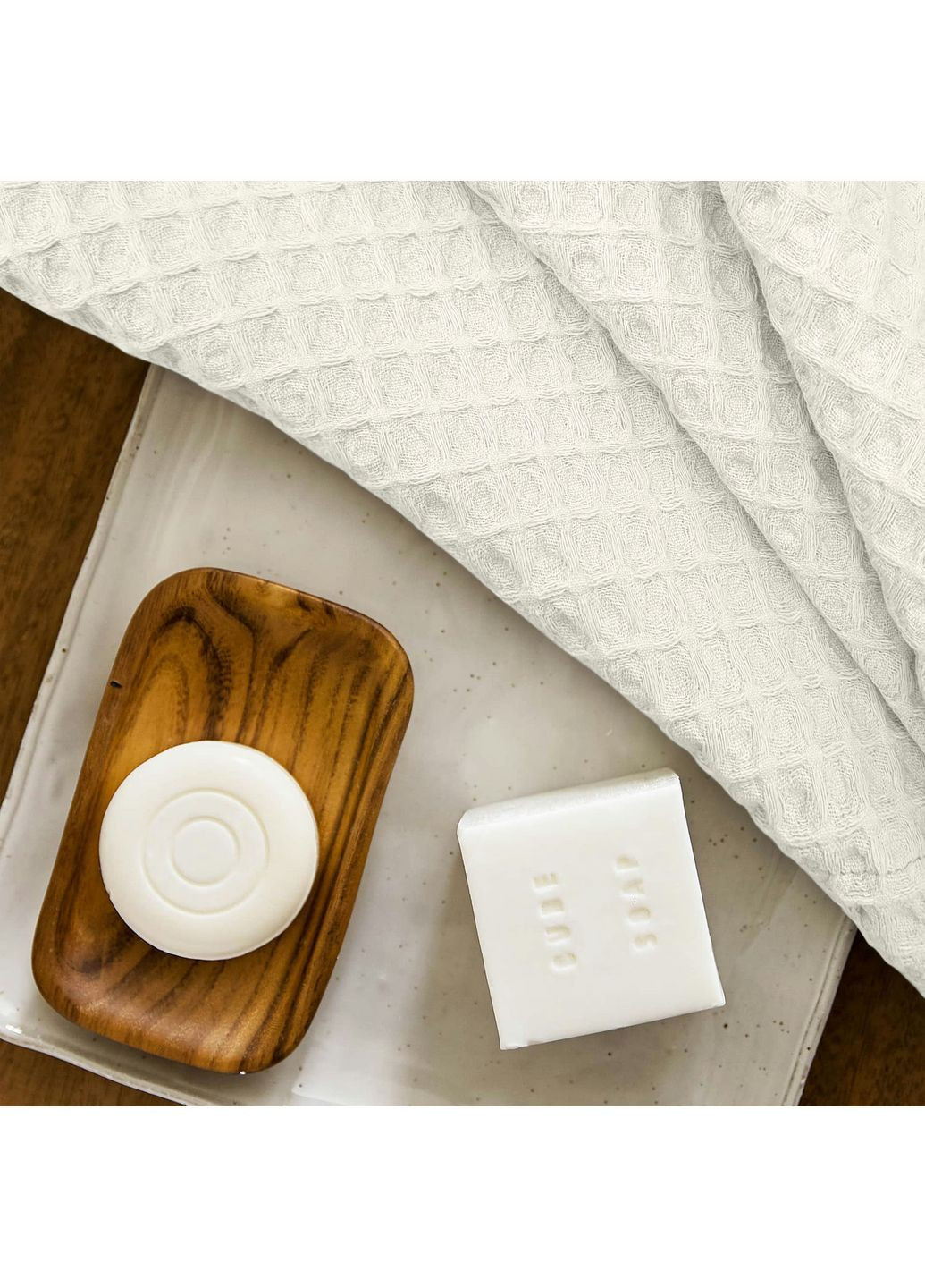 Вафельні рушники Bubble Gum Greek Waffle CS1 Рожево-молочний 2 шт Cosas комбінований